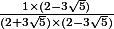 \frac{1\times(2-3\sqrt{5})}{(2+3\sqrt{5})\times(2-3\sqrt{5})}